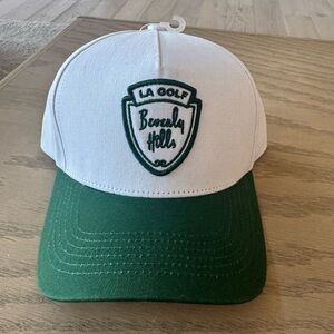 Beverly Hills White and Green Cap